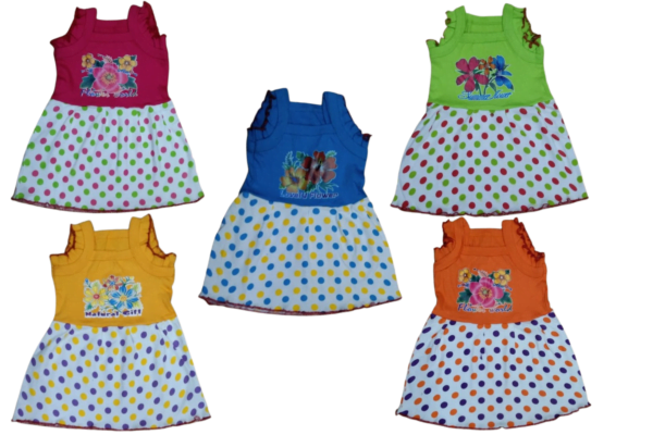 Girls Printed Cotton Frocks with Pack of 3