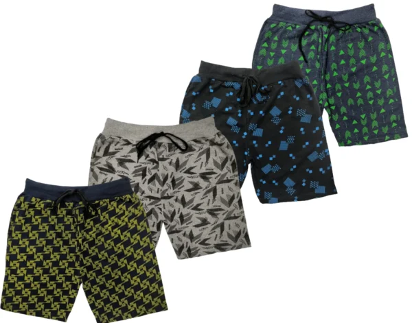 Stylish All-Over Print Shorts for Boys and Girls with pack of 4