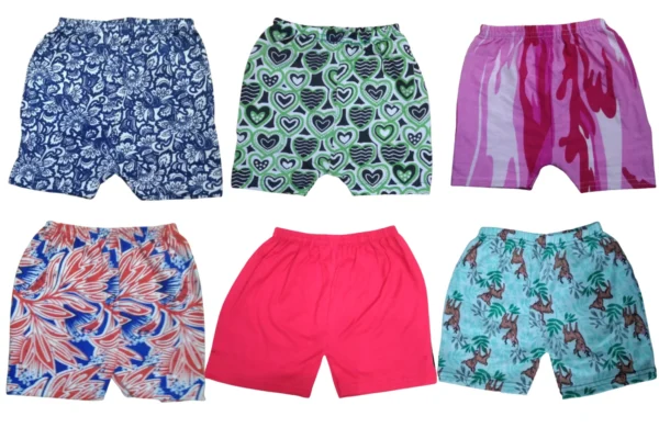 Cutiepie Stylus Boys Printed Cotton Shorts with Pack of 6