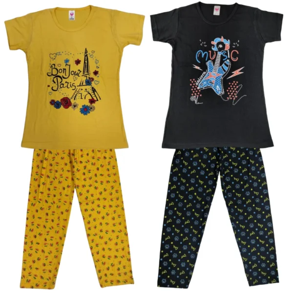 Girls Pyjama Combo Sets 2pk