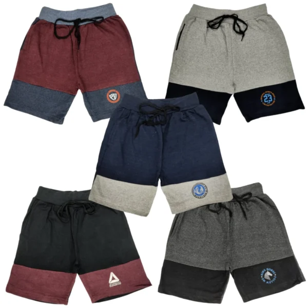 Vibrant Vibes: Laksima Boys' Multi-Color Cotton Shorts Pack of 5