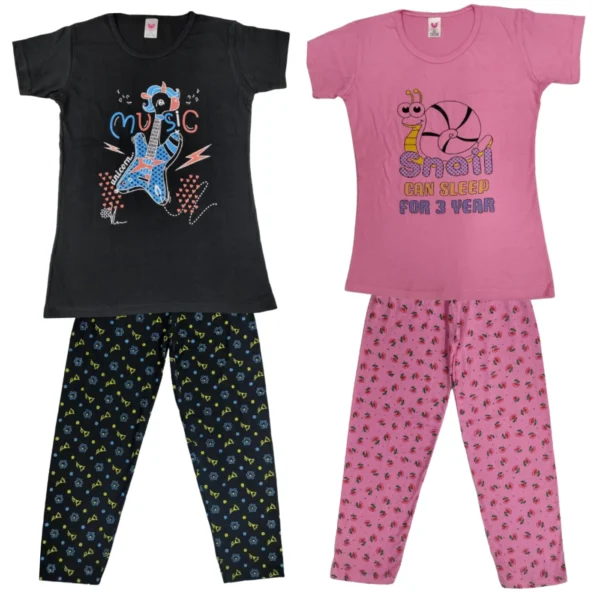 Girls Pyjama Combo Sets 2pk