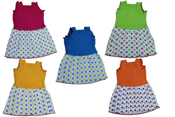 Girls Printed Cotton Frocks with Pack of 3