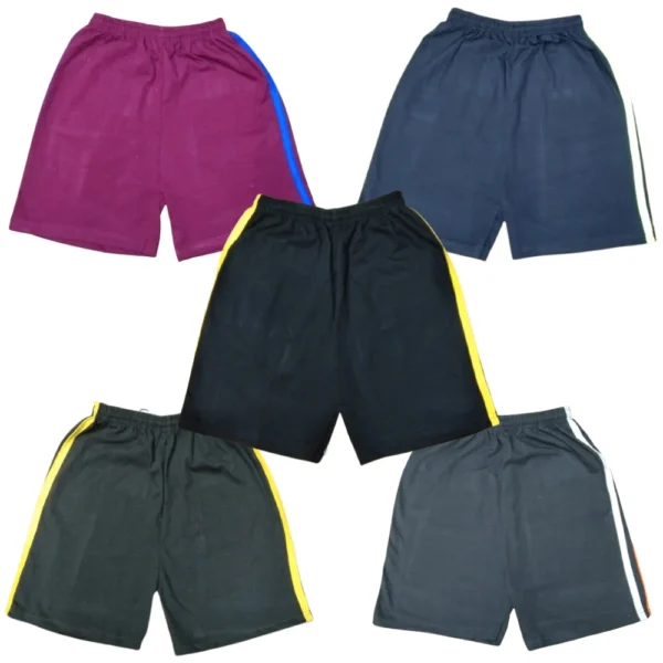 Cool Comfort: Laksima Boys' 5-Pack Cotton Shorts with Elastic Waistband & Drawstring - Image 2