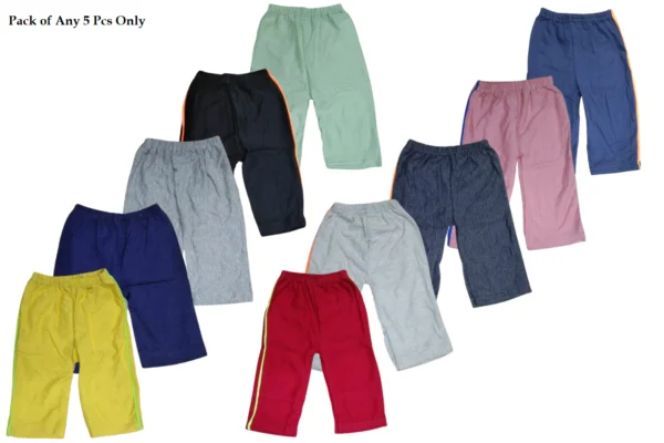 Laksima Boys' Rainbow Tracks Cotton Track Pants - Set of 10 Vibrant Colors - Image 2