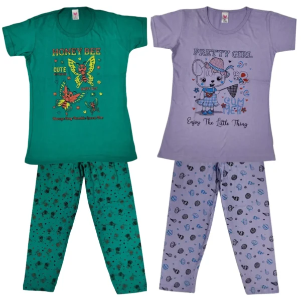 Girls Pyjama Combo Sets 2pk