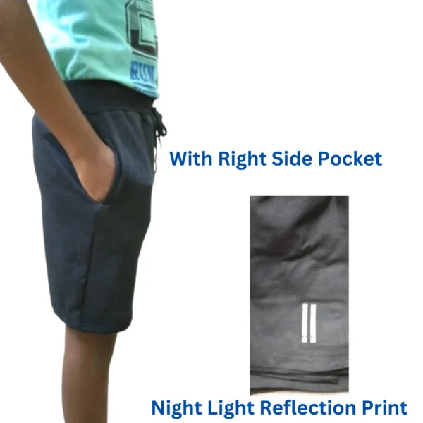 Reflective Style: Laksima Boys' Cotton Shorts with Reflection Print Pack of 4 - Image 3