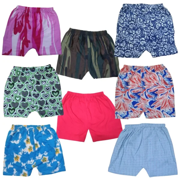 Cutiepie Stylus Boys Printed Cotton Shorts with Pack of 6