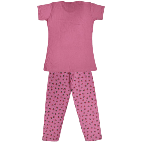 Laksima Girls' Cozy Cotton Nightwear Set: T-Shirt and Pants with Multi-Color Prints - Image 15