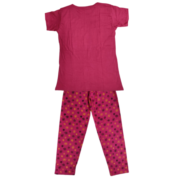 Laksima Girls' Cozy Cotton Nightwear Set: T-Shirt and Pants with Multi-Color Prints - Image 13