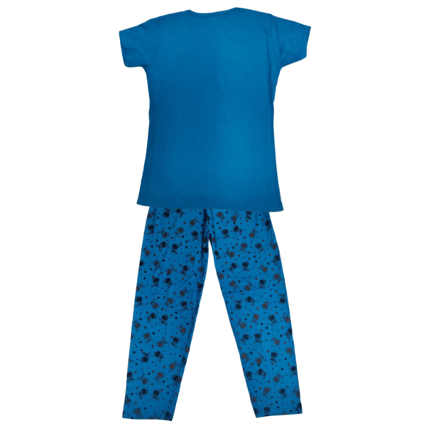 Laksima Girls' Cozy Cotton Nightwear Set: T-Shirt and Pants with Multi-Color Prints - Image 20