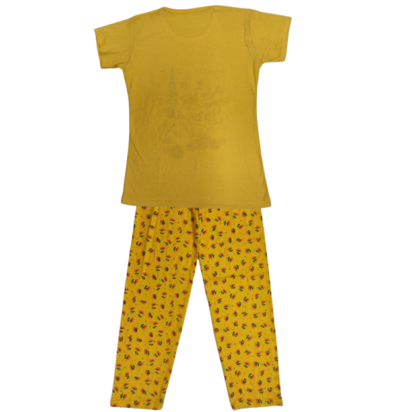 Laksima Girls' Cozy Cotton Nightwear Set: T-Shirt and Pants with Multi-Color Prints - Image 11