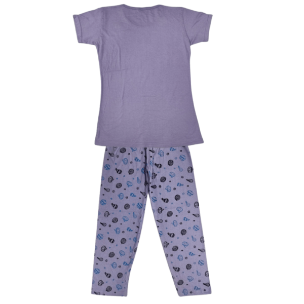 Laksima Girls' Cozy Cotton Nightwear Set: T-Shirt and Pants with Multi-Color Prints - Image 17