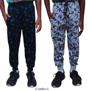 Laksima's Everyday Cotton Kids Track Pants with Practical Pocket Pack of 2 (Vina)