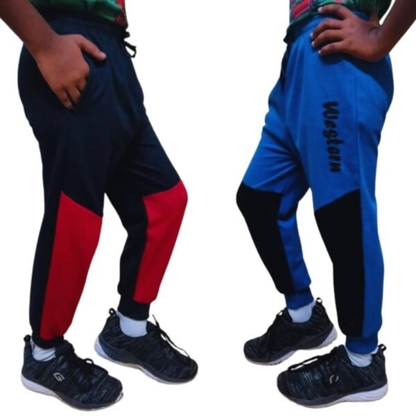 Laksima's Everyday Cotton Kids Track Pants with Practical Pocket Pack of 2 (Happy) - Image 3