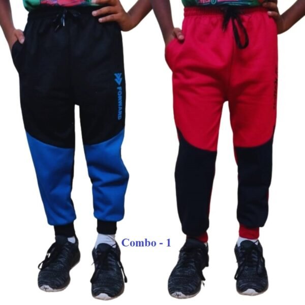 Laksima's Everyday Cotton Kids Track Pants with Practical Pocket Pack of 2 (Happy)