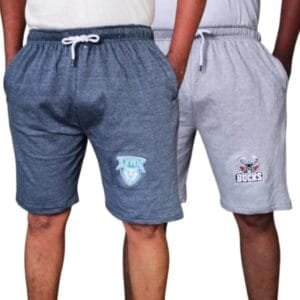 Laksima's Men's Plain Cotton Bermuda Shorts with Zipper Pockets & Adjustable Waist