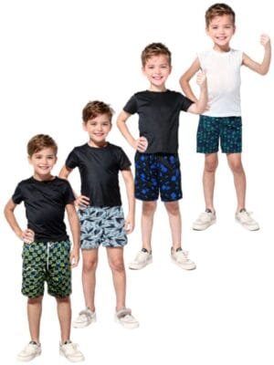 Playtime Essentials: Laksima Kids' Multi Color Printed Shorts - Pack of 4