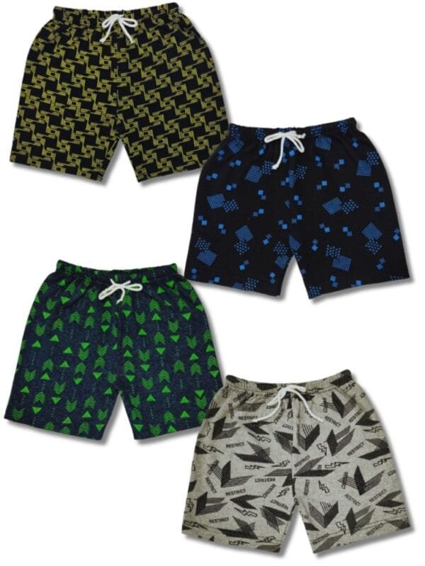 Playtime Essentials: Laksima Kids' Multi Color Printed Shorts - Pack of 4 - Image 3