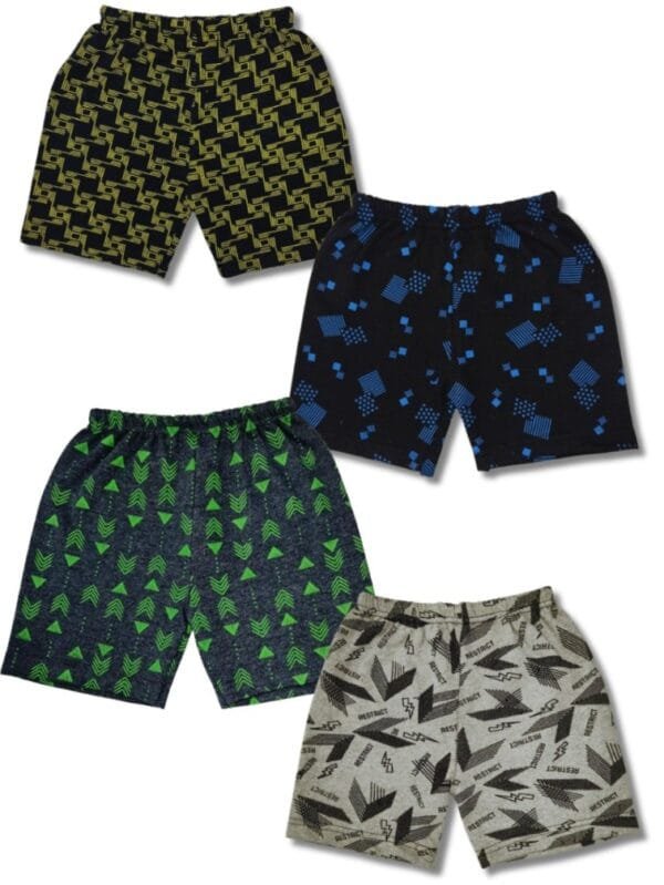 Playtime Essentials: Laksima Kids' Multi Color Printed Shorts - Pack of 4 - Image 4