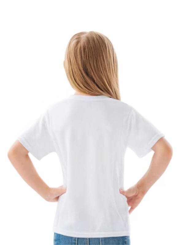 Classic Pure White Cotton Round Neck T-Shirt for Girls(12 Months to 13 Years) - Image 2