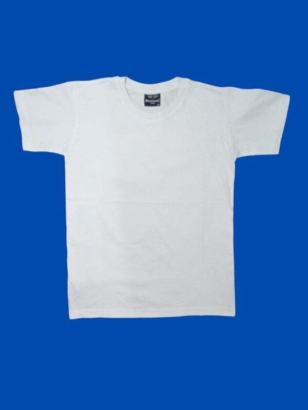 Classic Pure White Cotton Round Neck T-Shirt for Girls(12 Months to 13 Years) - Image 3