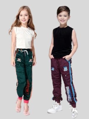 Laksima's Kids Multi Color Printed Track Pants with Pack 2 (1234Pant)