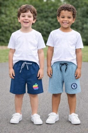 Color Burst: Laksima Boys' Multi-Color Printed Cotton Shorts with Pack of 2