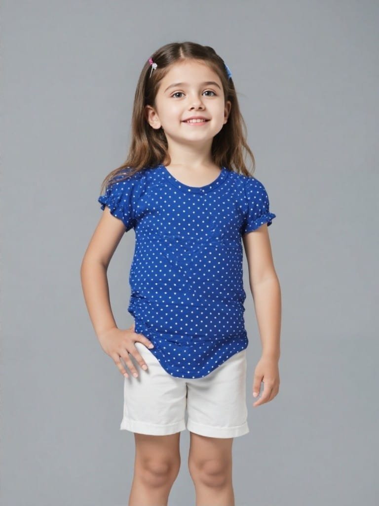 Laksima Vibrant Girls' All-Over Printed Cotton T-Shirts - Pack of 4 - Image 4